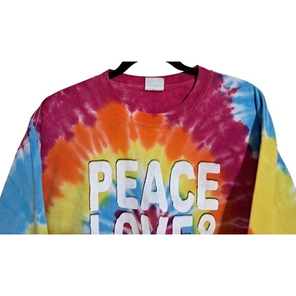 Rainforest Cafe Tie-Dye T-Shirt Peace Love & Frogs MGM Grand Souvenir Las Vegas - Picture 6 of 6